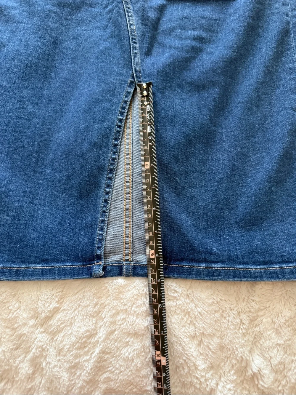 Veronica Beard Jeans Paperbag Waist Denim Midi Skirt Belted USA 6